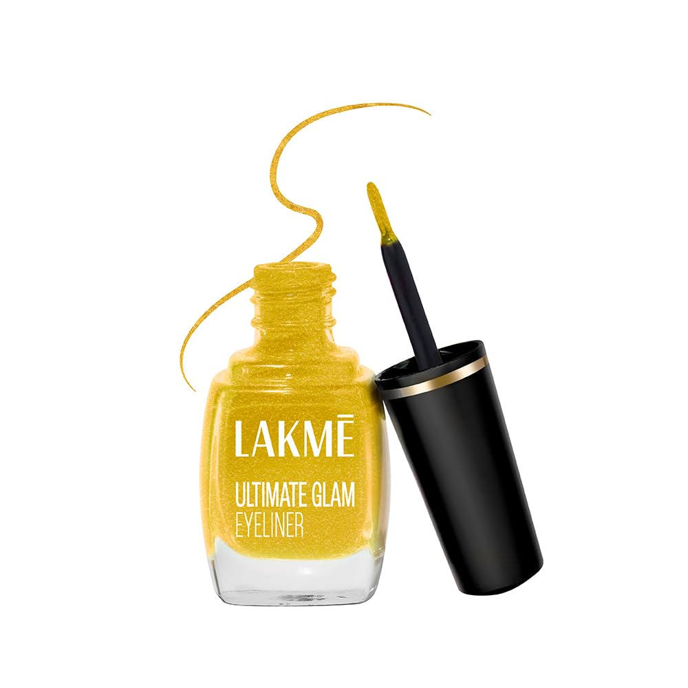 LAKMÉ Cream Ultimate Glam Eye Liner, Semi Matte, Quick Drying, Water Resistant & Smudgeproof Eye Liner, Golden, 9Ml