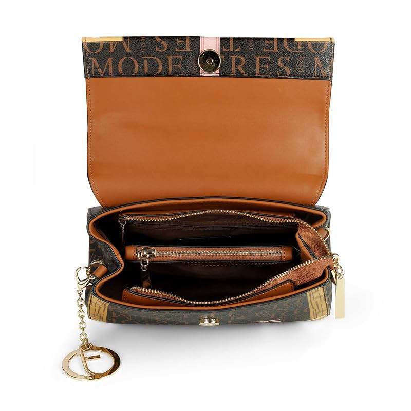 tresmode CALVI Brown Women Vegan Leather Sling Bag