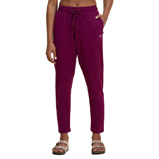 NYKD by Nykaa Womenâ€™s Solid Cotton Leggings & Tights | Everyday Comfort, Relaxed fit, Mid Waist for Yoga and Athleisure Chic- NYAT502 (in, Alpha, 2XL, Regular, Wine)