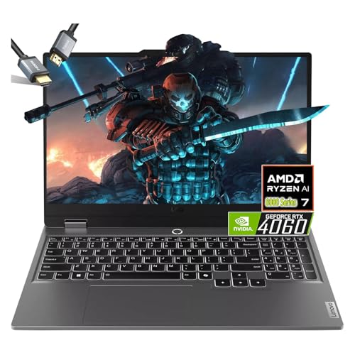 Lenovo LOQ 15 Gaming Laptop -AMD Ryzen 7 8845HS Beat i9-13900H- RTX 4060-15.6 FHD Display G-SYNC - 64GB RAM -2TB PCIe SSD -Backlit Keyboard - Windows 11 - Gamer PC Creator Video Editing