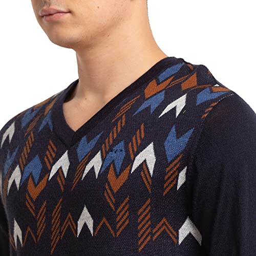 Colorplus Tailored Fit Blue Sweater for Men