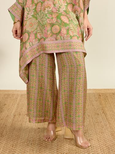 Aarke Ritu Kumar Green Aroma Kurta With Pant And Camisole Co-Ord Set