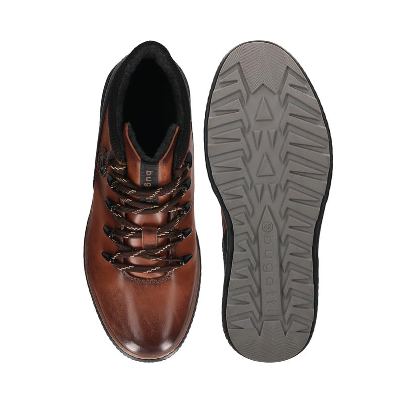 Bugatti Pramo Mid-Brown Men's Wide Lifestyle Sneakers - UK 9