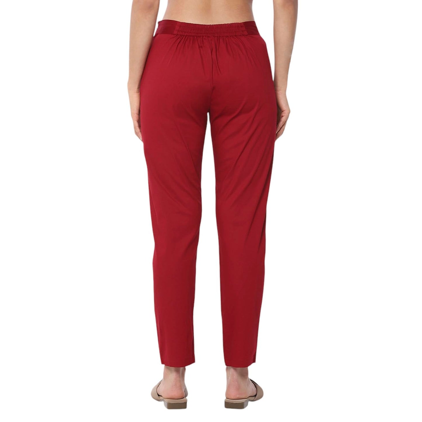 Rangriti Women's Regular Pants (JMBAG22105SS25MRN_Maroon
