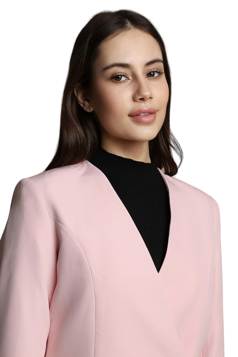 Allen Solly Women's Blazer (AHBZWRGFQ15967_Pink
