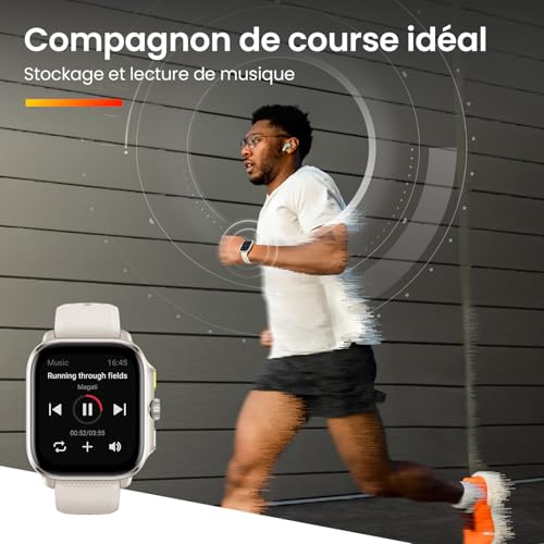 Amazfit Cheetah Lightweight Running Smart Watch with Dual-Band GPS, Route Navigation & Offline Maps, Personalized Training Plans, HR & SpO2, Music, 5 ATM Waterproof (Square) Winner Champagne