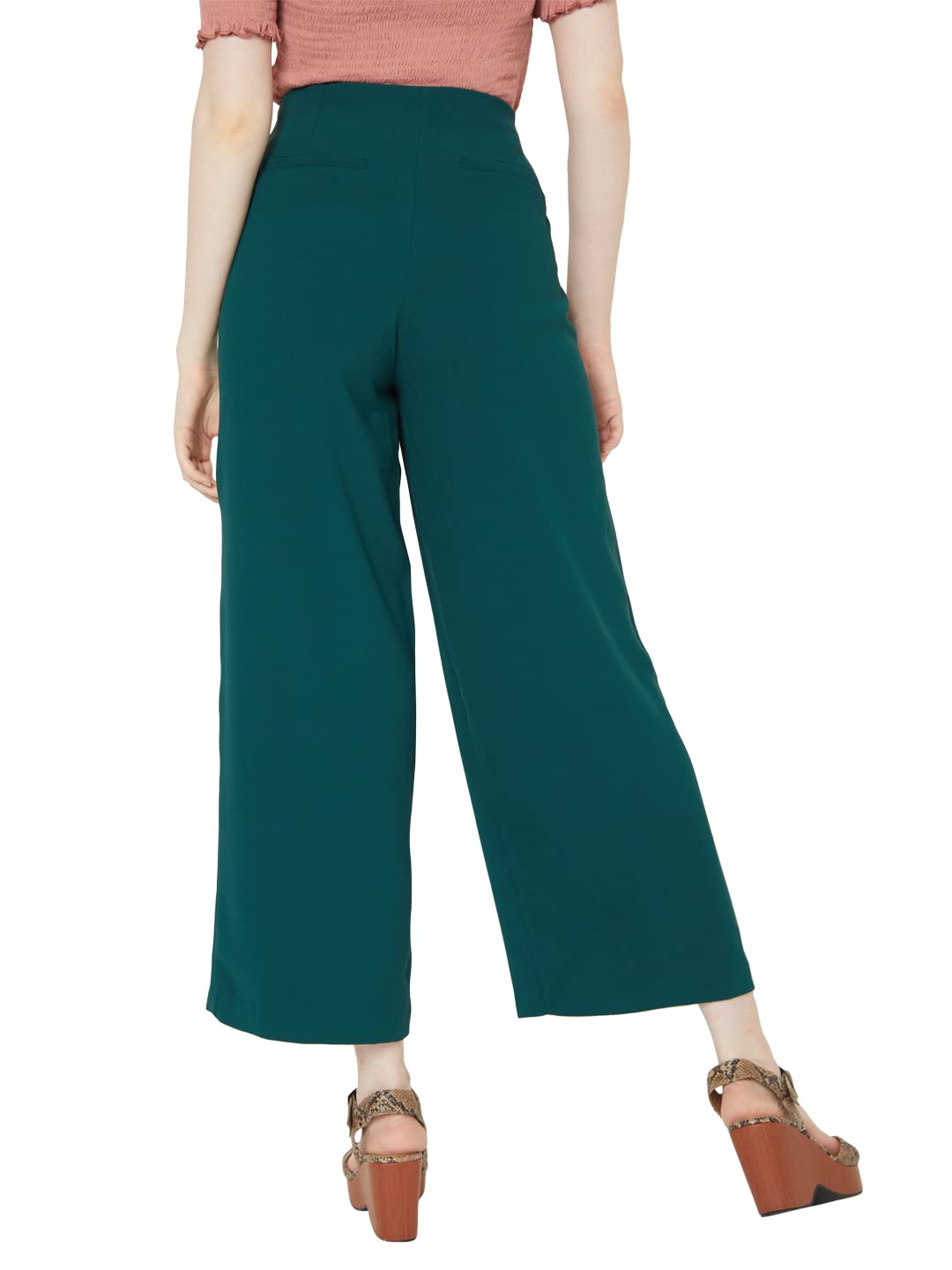 VERO MODA Women's Regular Pants (255486302-Ponderosa Pine_Ponderosa L)