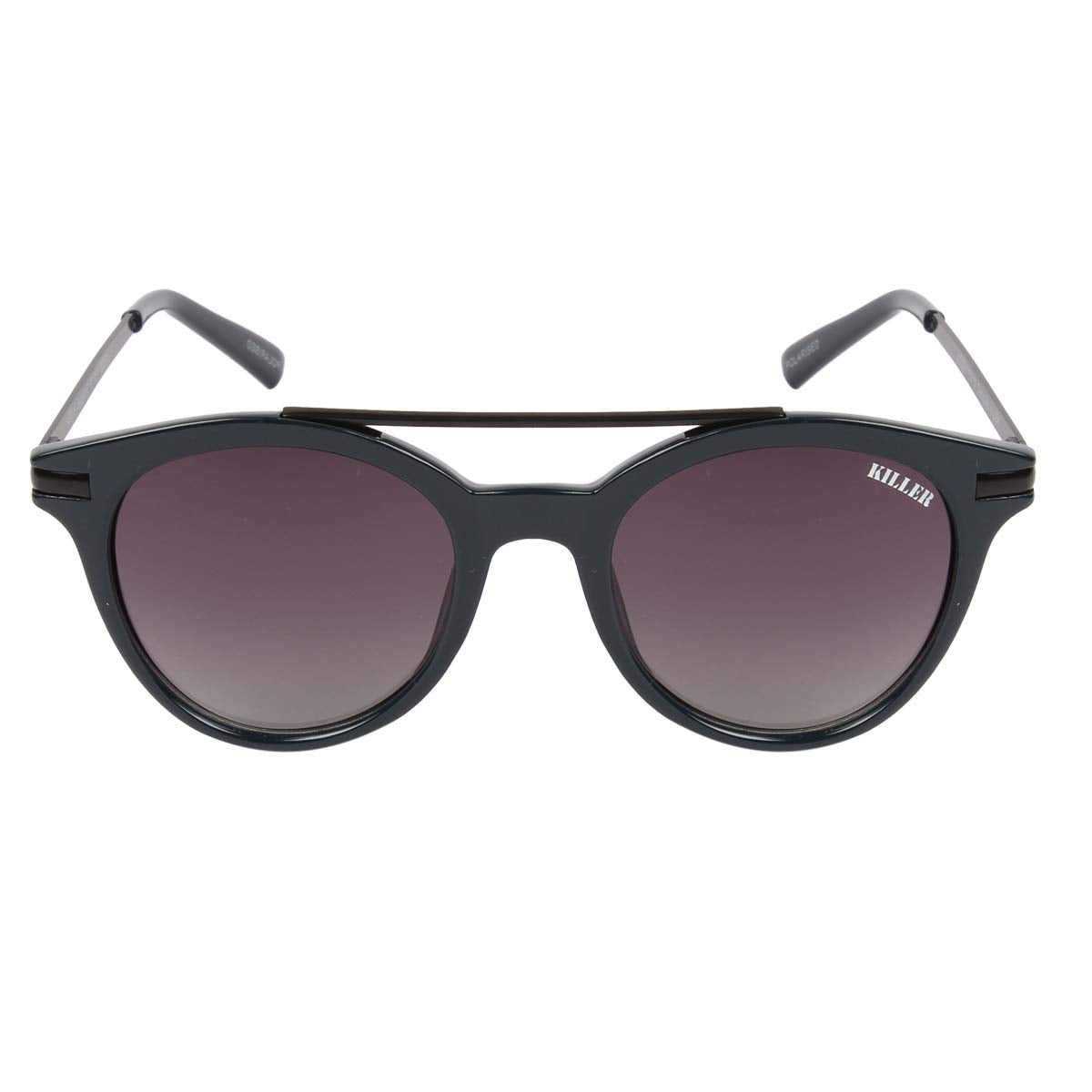 Killer Women's Polarised Round Full Rim Sunglasses (Blue) (Lens Color - Grey) (Lens Size - 47 * 21 * 135 MM) (Pack Of 1) (KLN3061ANT BLU)