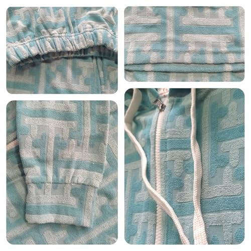 LERIYA FASHION Co-ord Set for Women Stylish | Warm Hooded Hoodie & Pant Set | Winter Wear Womens Dress | Casual Travel & Loungewear Outfit (LF-W2513&TR1454-4XL-Blue)
