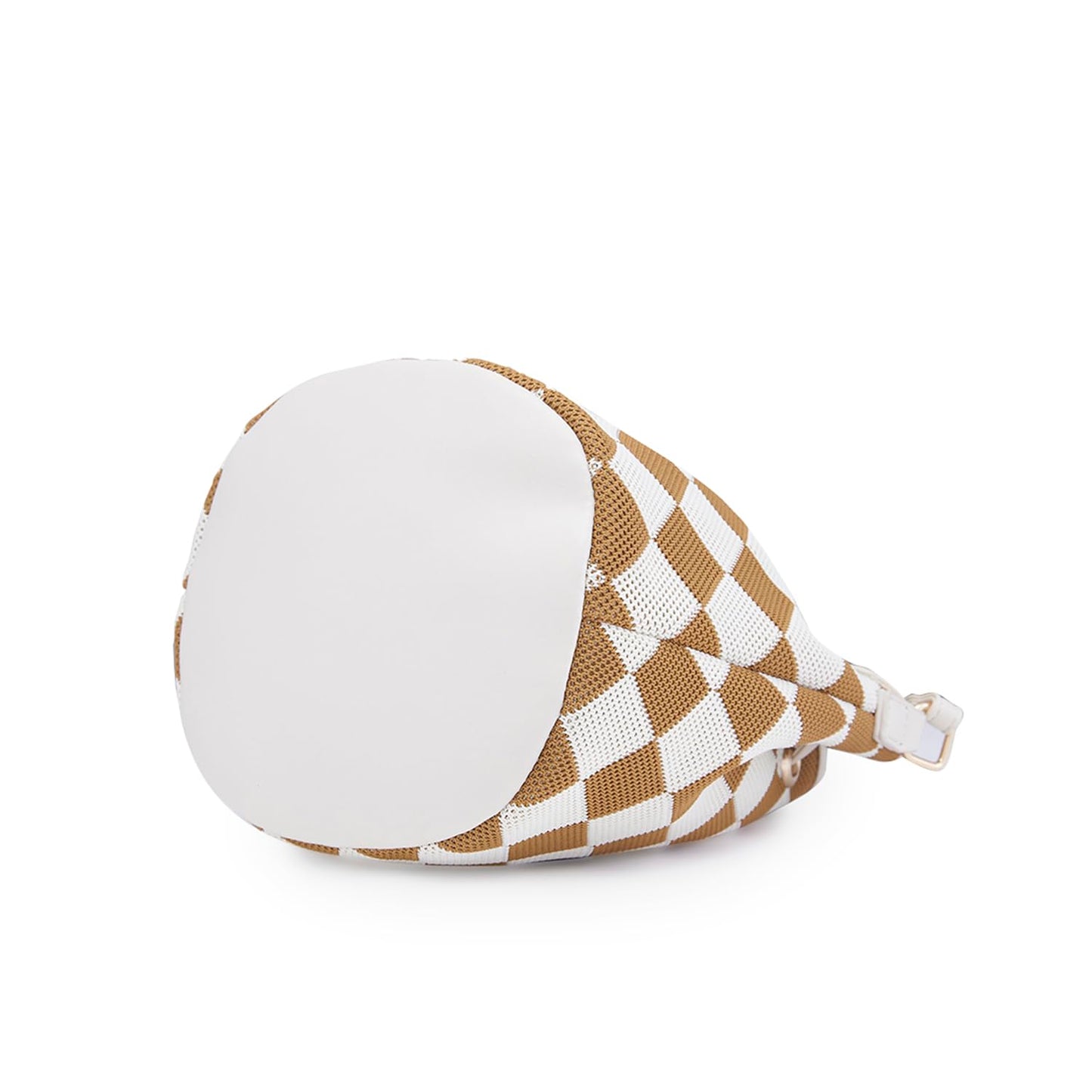 Caprese Checker Sling Bag for Women (Medium, Cream)