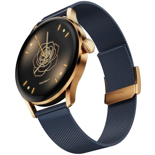 Fire-Boltt Glitz Women Smart Watch with 1.19” AMOLED Display, Bluetooth Calling, Rotating Crown, Always On Display, 1000 Nits Brightness, IP68 Waterproof Deep Navy