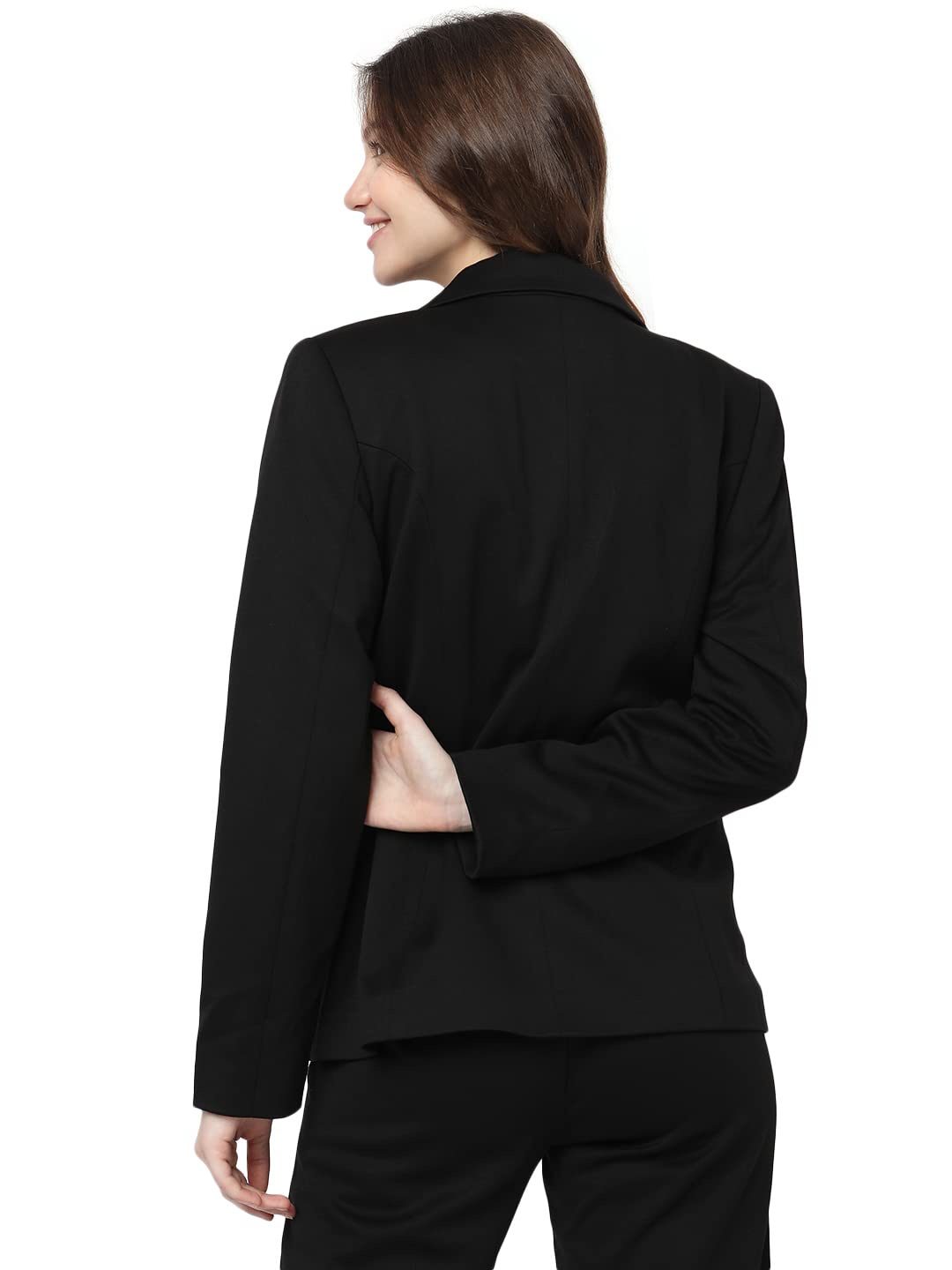 Vero Moda Women's Single-Breasted Blazer Regular (297921201- Black_M)