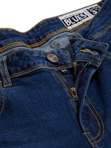 Giordano Men Dark Blue Regular Fit Mid-Rise Stretchable Jeans