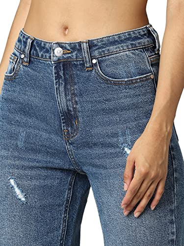ONLY Straight-Fit Jeans (219894001_Dark Medium Blue Denim_26/32)