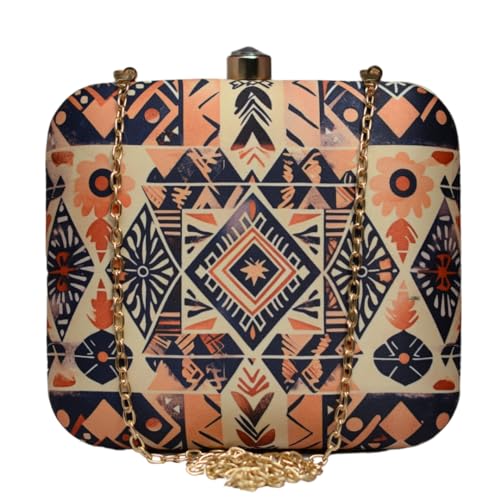 Artklim Geometrical Pattern Printed Clutch