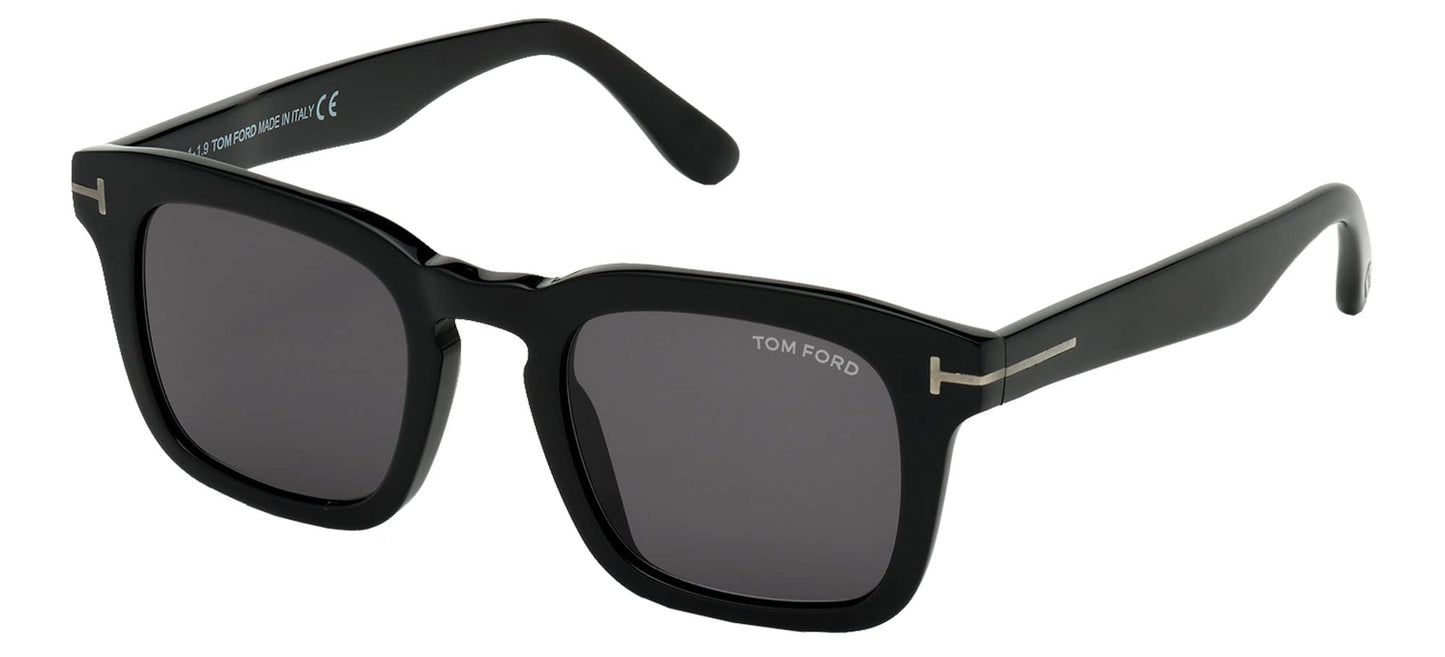 Tom Ford Mens Dax Square Polarized Sunglasses, Black, One Size