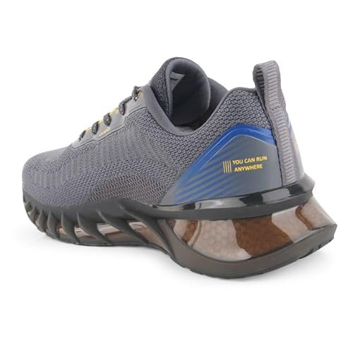 Campus Men's Hood D.Gry/R.BLU Sneakers - 6UK/India 22G-974A