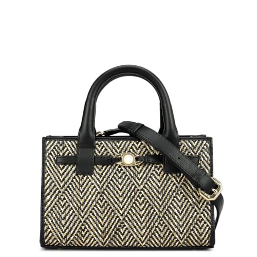 Da Milano Leather Tote Bag for Women - Black (LB-4387A-M)