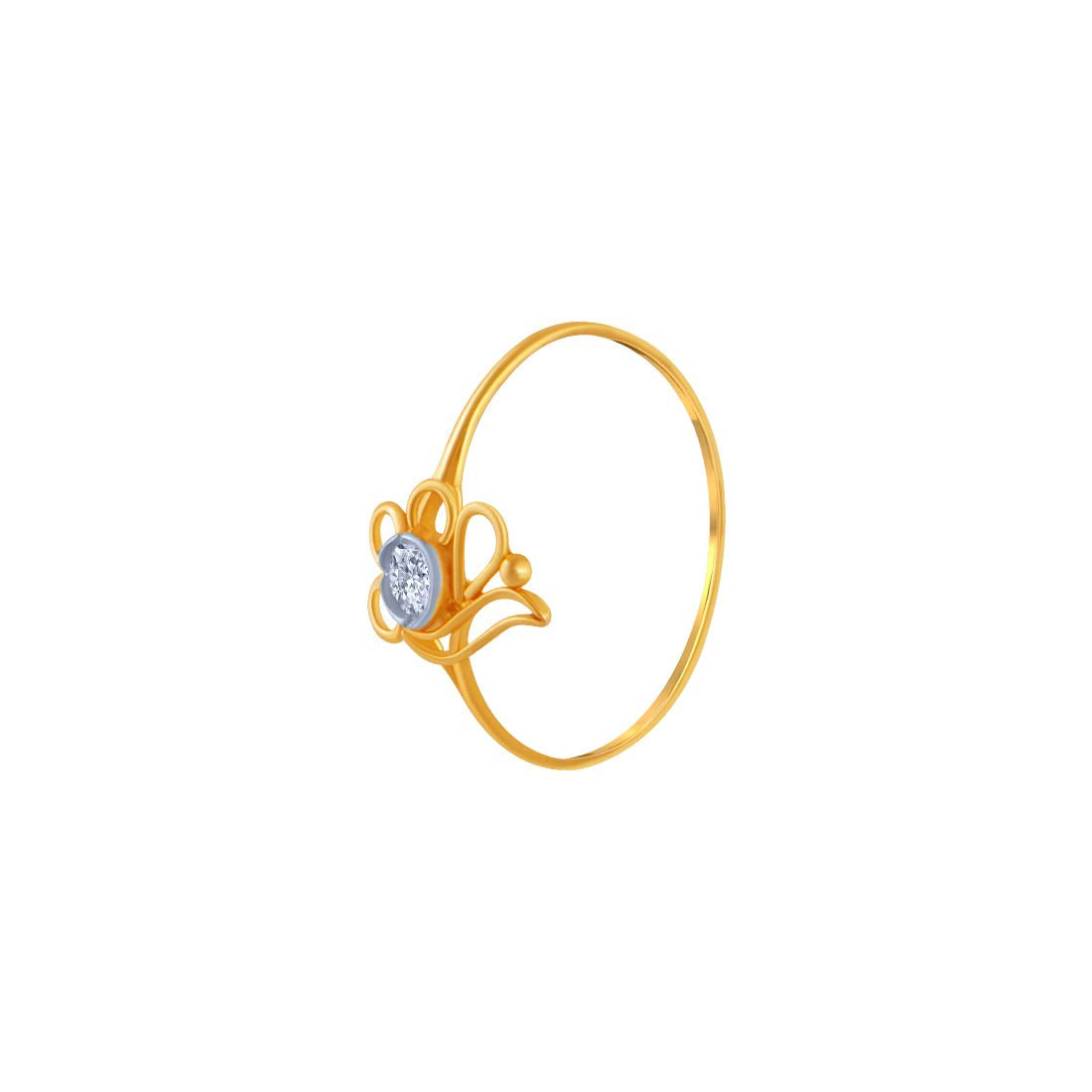 P.C. Chandra Jewellers 14KT Yellow Gold Ring for Women (Size 12) | Diwali, Rakhi Rakshabandhan Gift for Sister/Bhabhi/Women | With BIS-Hallmarked - 0.47 Gram