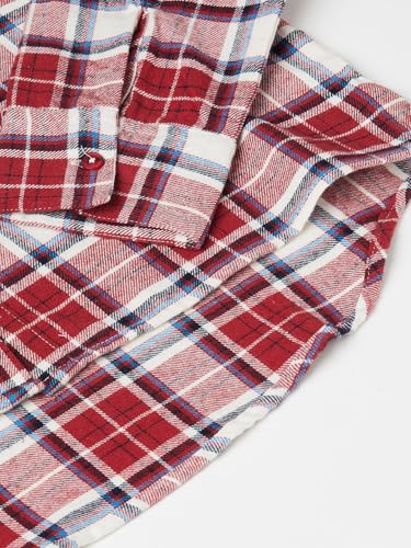 Max Girls Checked Regular Fit Shirt (Red_14-16 Y)