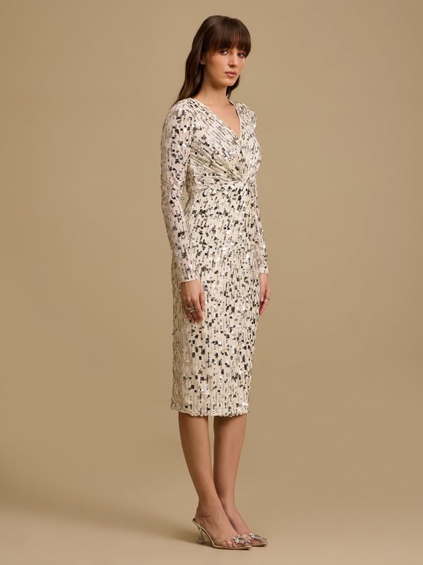 Kazo Spears Midi Dress for Women Off-White