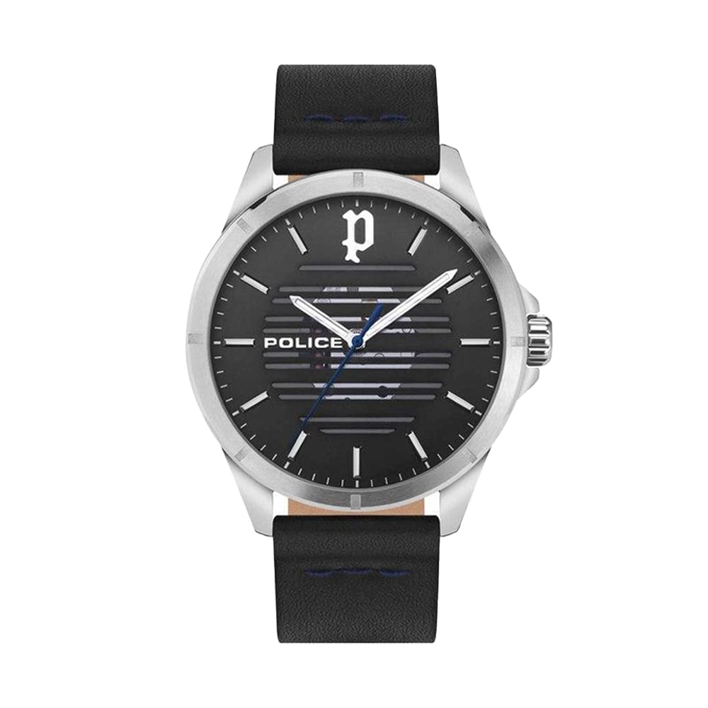 Police Mens Urban Rebel Grey Dial Leather Analog Watch