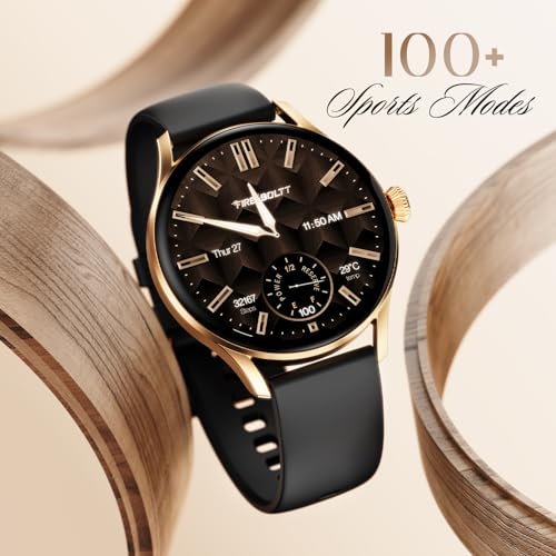 Fire-Boltt Glitz Women Smart Watch with 1.19” AMOLED Display, Bluetooth Calling, Rotating Crown, Always On Display, 1000 Nits Brightness, IP68 Waterproof Midnight Black