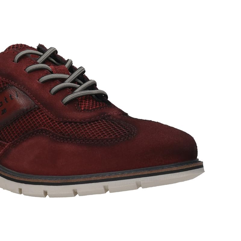 Bugatti Simone Comfort Dark Red Men's Wide Sneakers - UK 8