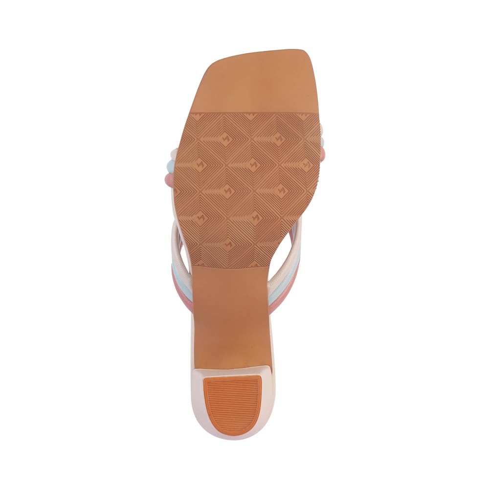 Metro Women Beige Block Heel Fashion Sandal UK/7 EU/40 (40-236)
