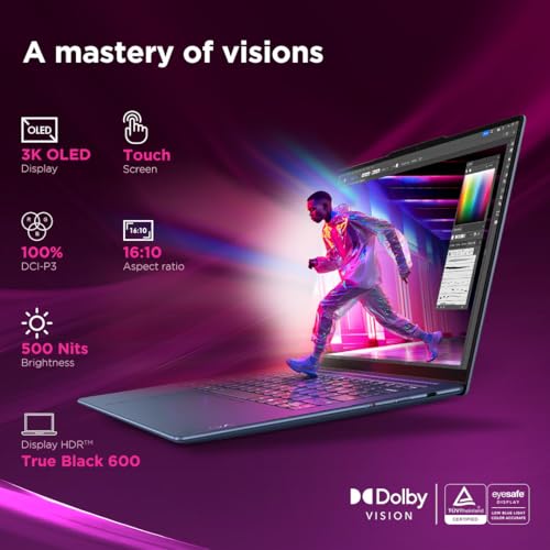 Lenovo Yoga Slim 7 Snapdragon X Elite X1E Built in-AI with Copilot+ 14"(35.5cm) 3K OLED 500Nits Touchscreen Laptop (32GB/1TB SSD/90Hz/Qualcomm NPU 45TOPS/Win11/MSO/1Yr ADP Free/Grey/1.4Kg), 83ED003BIN