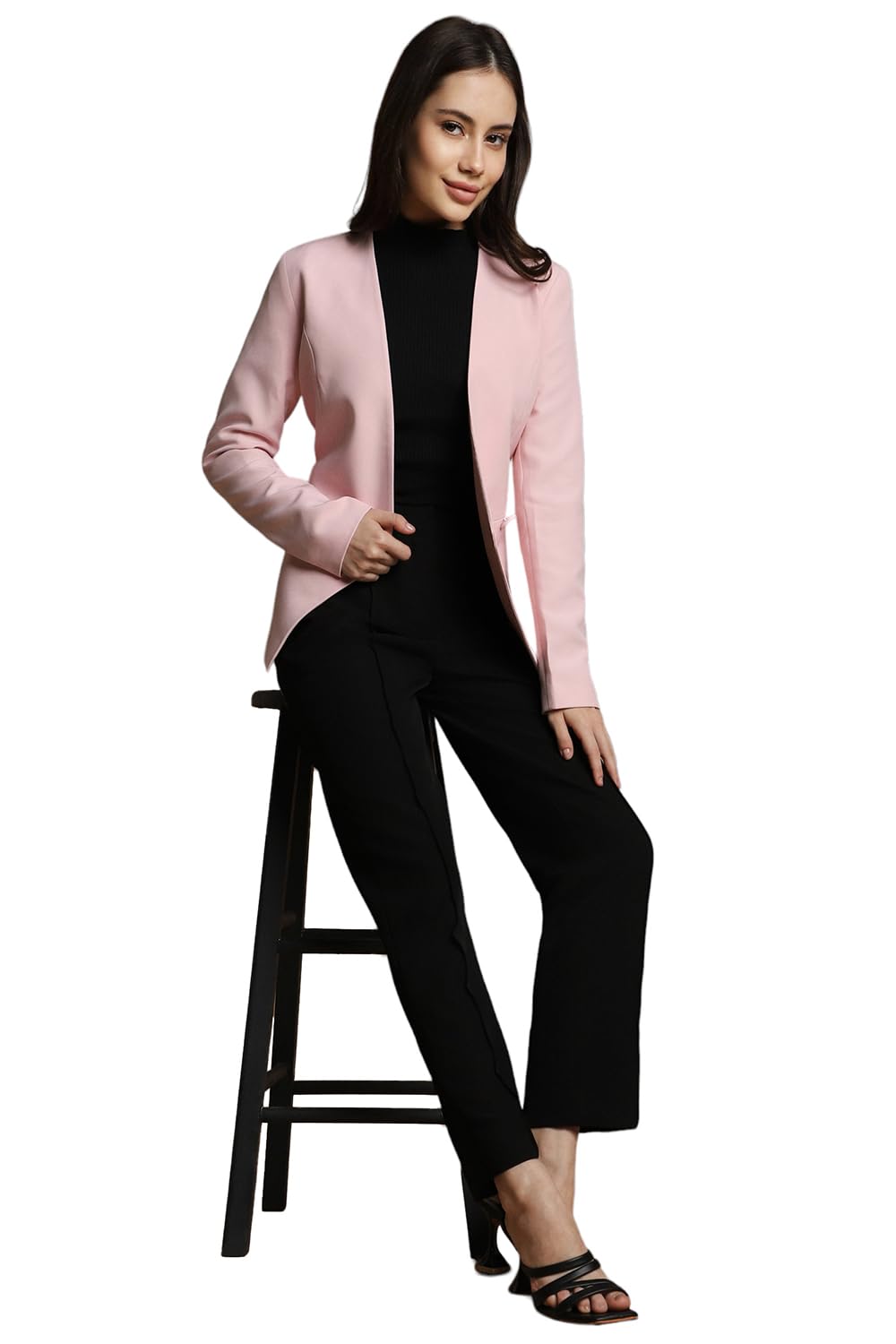 Allen Solly Women's Blazer (AHBZWRGFQ15967_Pink