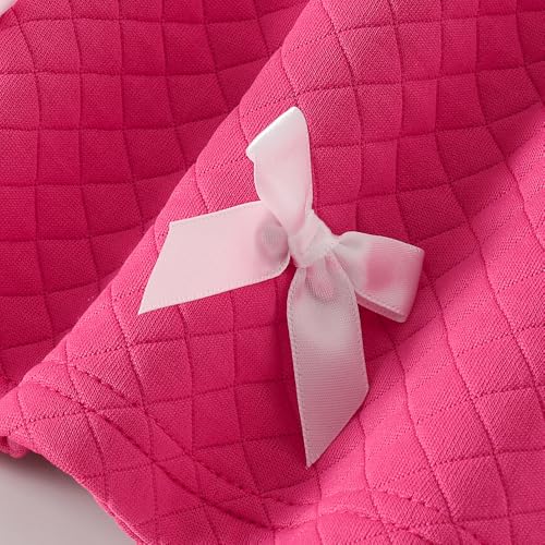 Hopscotch Girls Full Sleeves White 2-Pc Bow Applique Skirt Set For Age (5-6 Years)