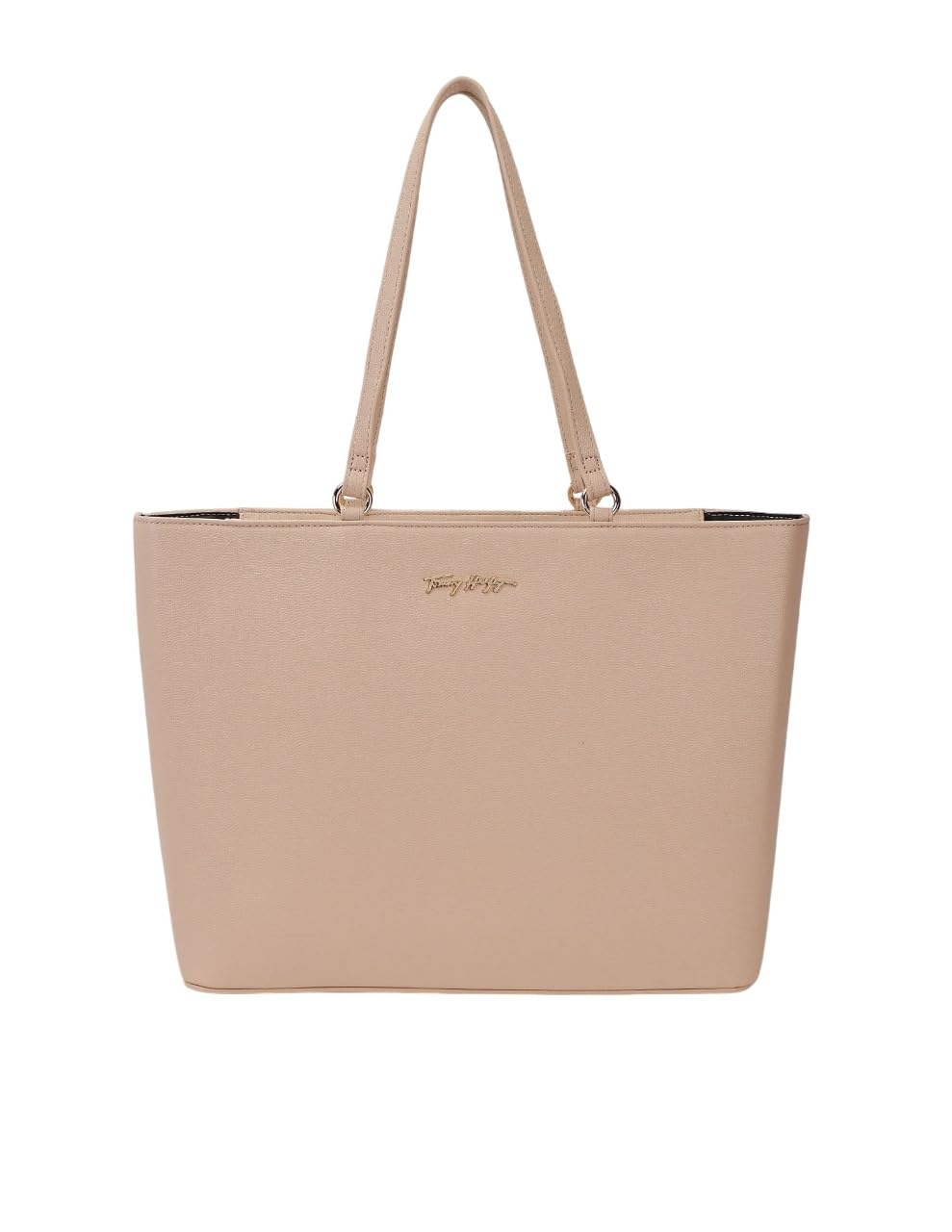 Tommy Hilfiger Solid Beige Pu Tote Bag