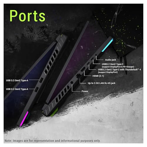 ASUS ROG Strix G16 Gaming Laptop, AMD Ryzen 9-9955HX, 64 GB DDR5 RAM, 4 TB PCIe SSD, 16" 2.5K (2560x1600) Display, Nvidia G-Force RTX 5070Ti, Backlit Chiclet Keyboard RGB, W11 Pro, Eclipse Gray
