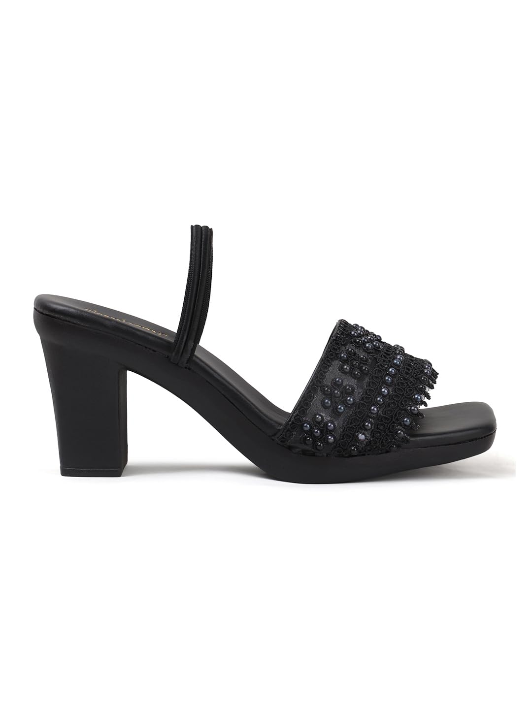 SVYA Comfortable Heel Sandals for Women and Girl (Black, UK Footwear Size System, Adult, Women, Numeric, Medium, 4)