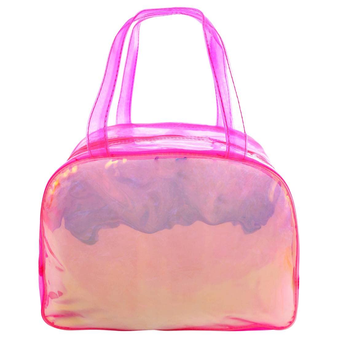 HAMSTER London Shiny Boston Bag, Handbag for Womens, Girls (Pink, Size: 32X12X25 cm)