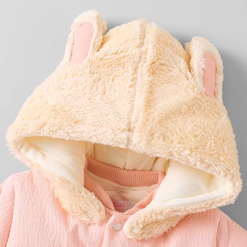 Hopscotch Girls Pink Full Sleeves Bunny Applique Jacket For Age (12-18 Months)