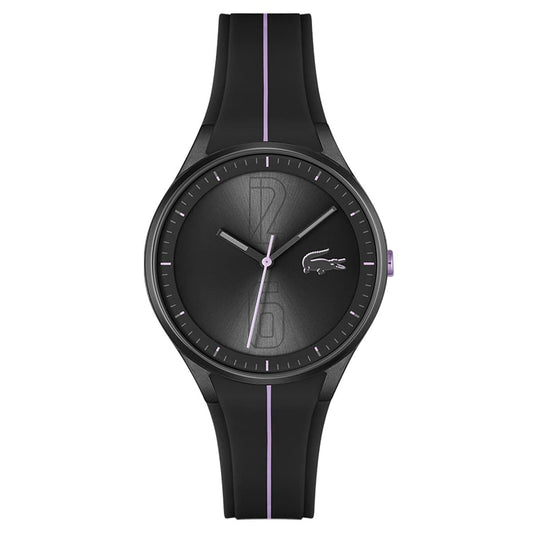 Lacoste Atlanta Qtz Basic Black Round Dial Women's Watch|Silicone Material|Multi Color Band - 2001350