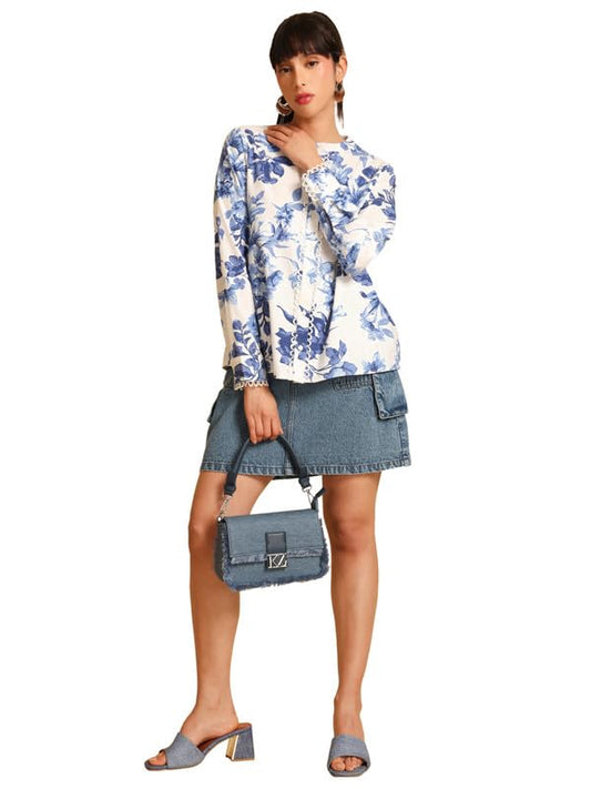 Kazo Logan Blouse Blue