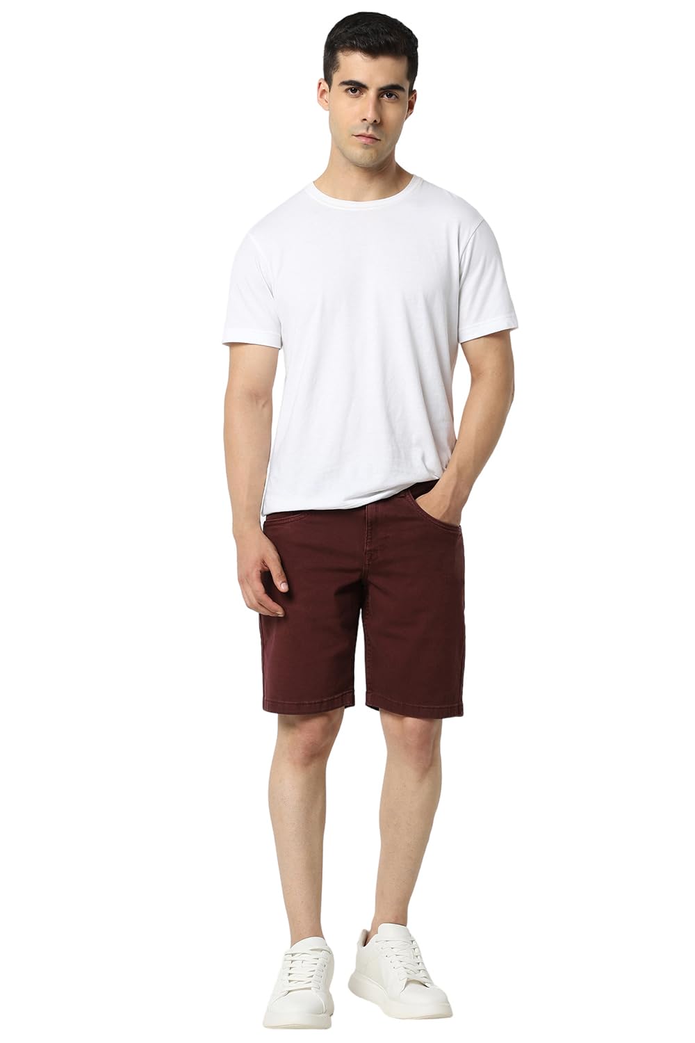 Van Heusen Men's Chino Shorts (VXSRCRGFU68803_Maroon