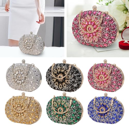 CALANDIS™ 4xWomen Clutch Evening Bag Pouch Wedding Purse for Club Cocktail Party Wedding silver | Womens Handbags & Bags