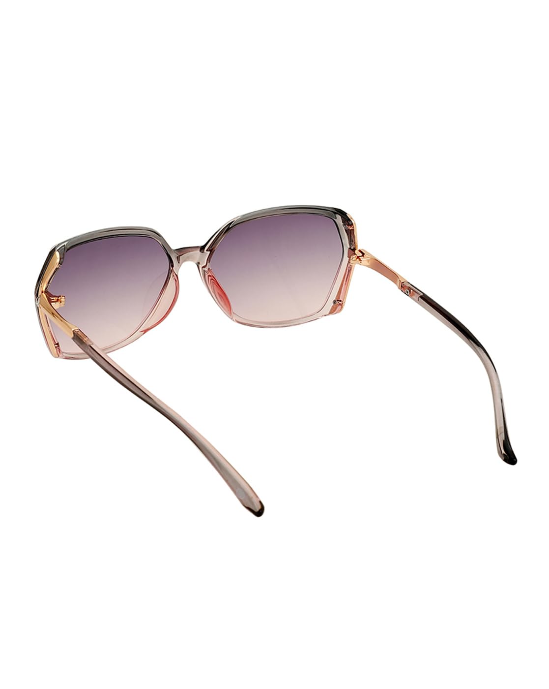 Carlton London Premium Rose Gold & Pink Toned UV Protected Lens Oversized Sunglass for women