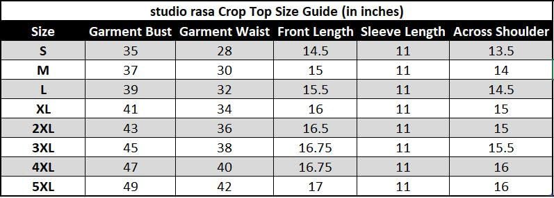 studio rasa Women's Plus Size Net Sequin Embroidered Sheer Sleeves Fitted Crop Top or Blouse For Wedding Festive Party (Tpwpc22316-5Xl_Bl_Gold_5Xl)