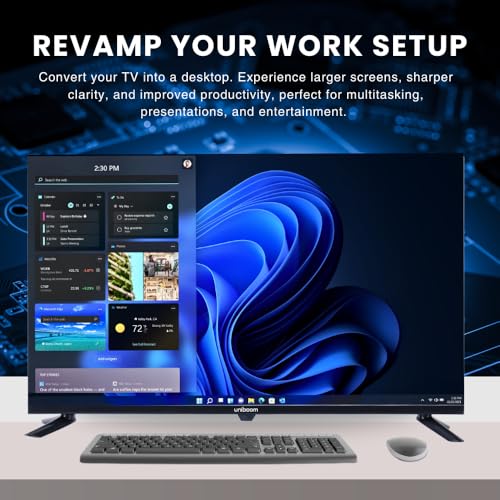 Uniboom_Optima Series 80 cm (32 inch) HD Ready LED TV 2026 Edition with 30W Sonic Boom - True Frameless - Aura Vision+ Display - 2 HDMI - (Non Smart) - 32N-ULT-AED