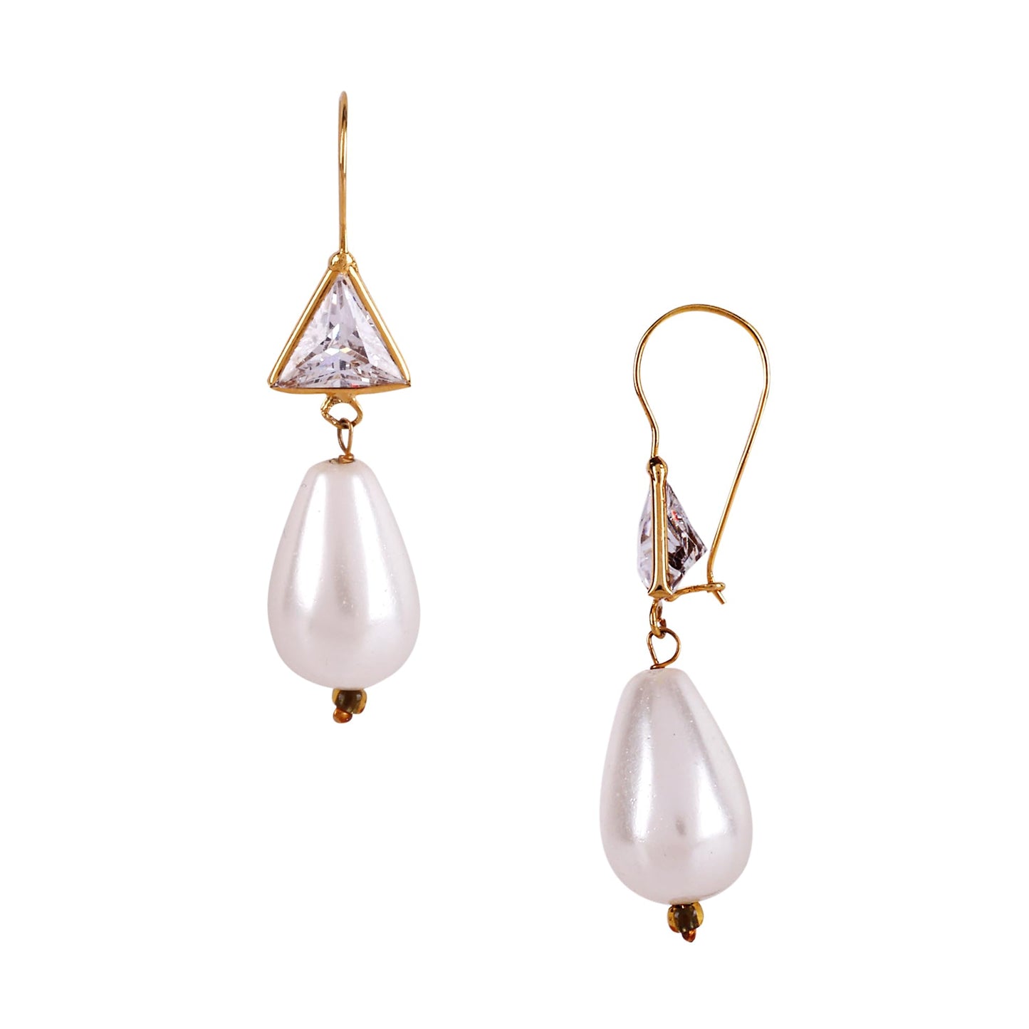 Slayinbyneelima Womens Gold Earrings 14K(585) Ideal For Dailywear Lightweight Gifting Pearl Jewellery.Perfect Also For Wedding Gift, Birthday Gift,