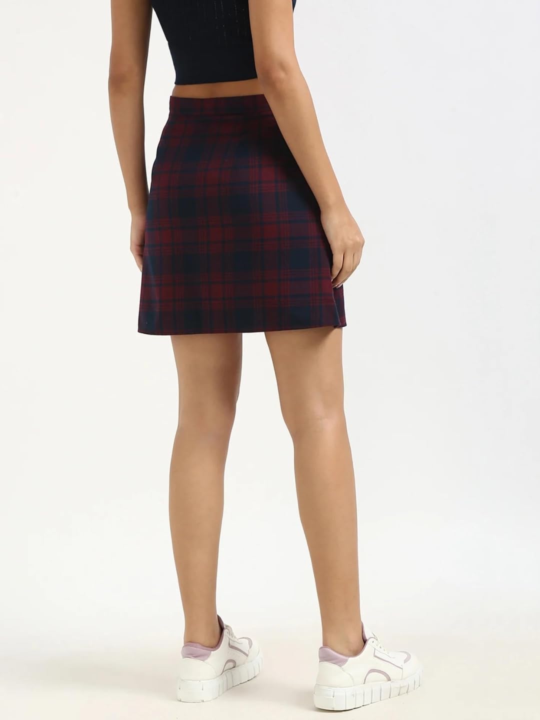 Flared Fit Printed Mid Rise Skirt