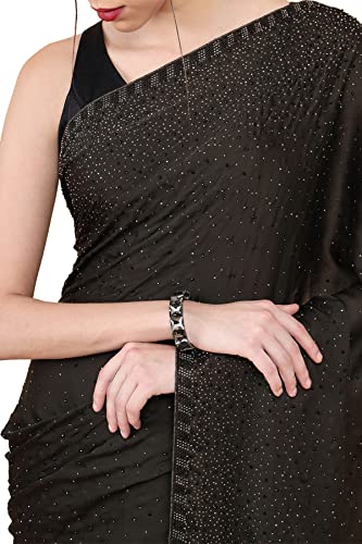 Soch Women Green Pure Crepe Checkered Saree