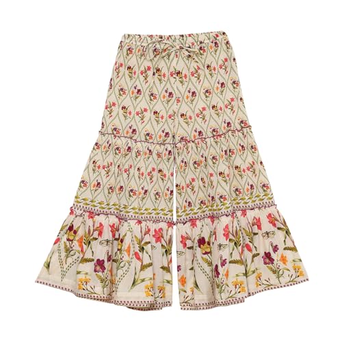 Biba Girl's Cotton Kurta, Bottom, Dupatta (KWBTNC6294SS25OWHT_Off White