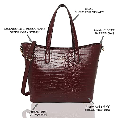 Lavie Hailey Womens Large Tote Handbag (Red)