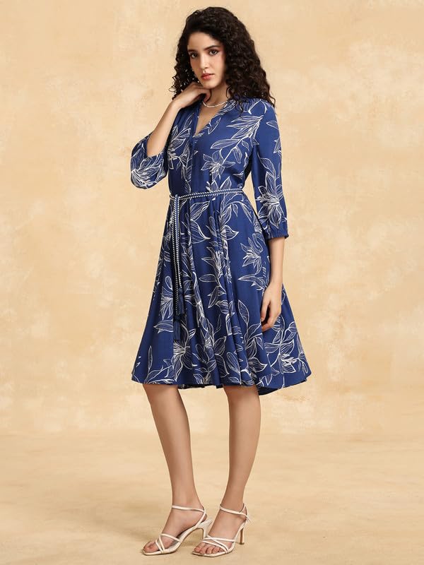 Kazo Fiore Mini Dress Blue